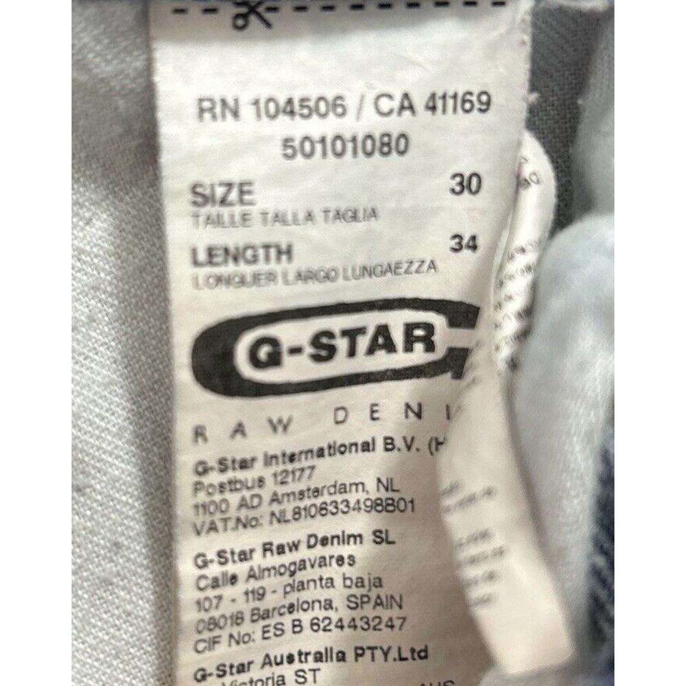 G-Star Raw Jeans Mens Straight Leg 3301 Denim Button Fly 30x34 - Picture 7 of 11